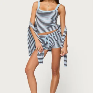 Lillian Striped Knit Shorts
