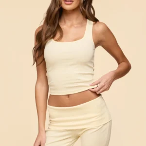 Linda Ribbed Scoop Neck Tank Top