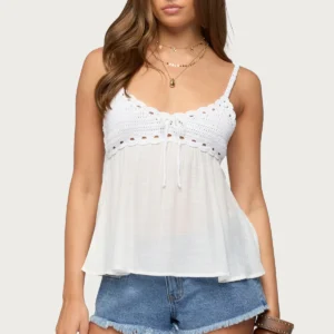 Zephyr Crochet Babydoll Top